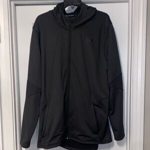 Under Armour Black Full-Zip Hooded Performance Jacket